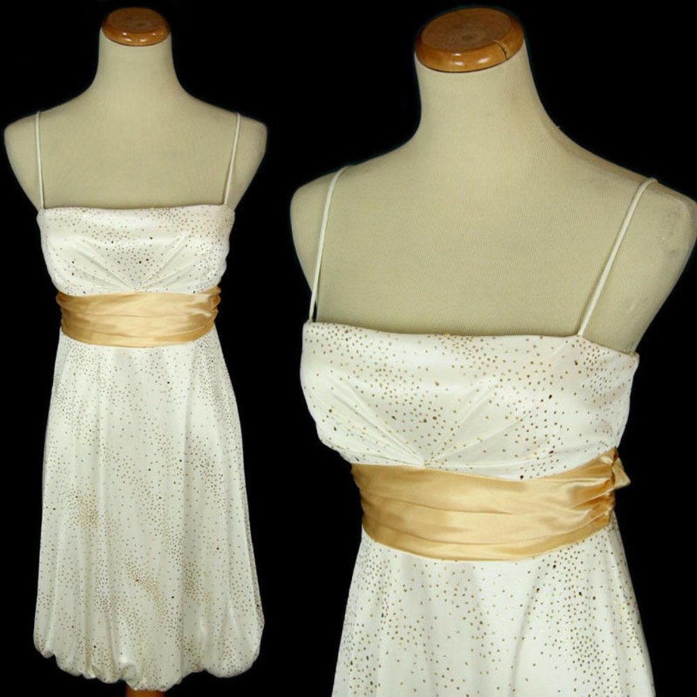 NWT Jump Apparel Ivory Gold $90 Evening Cocktails